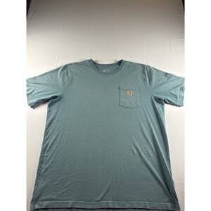 Carhartt Pocket T Shirt Mens 2XL Relaxed Fit Teal Green Workwear Tee